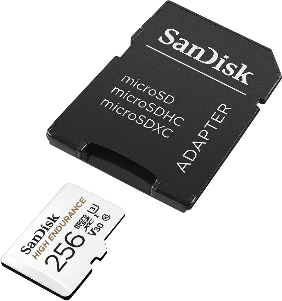Sandisk 256gb High Endurance U3 V30 microSD kaart