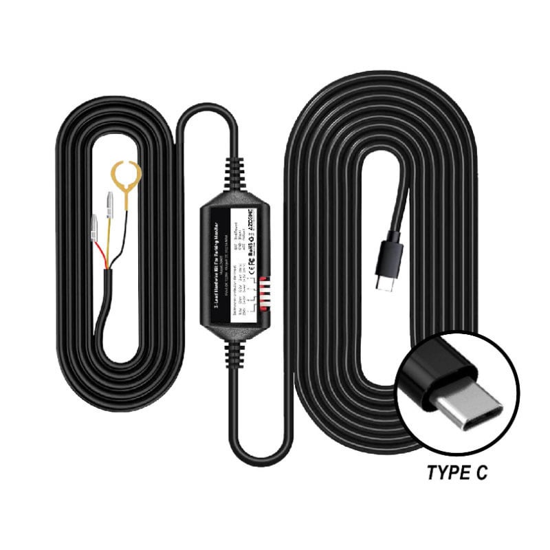 Nanocam NH03 hardwire kit USB-C 3 hilos