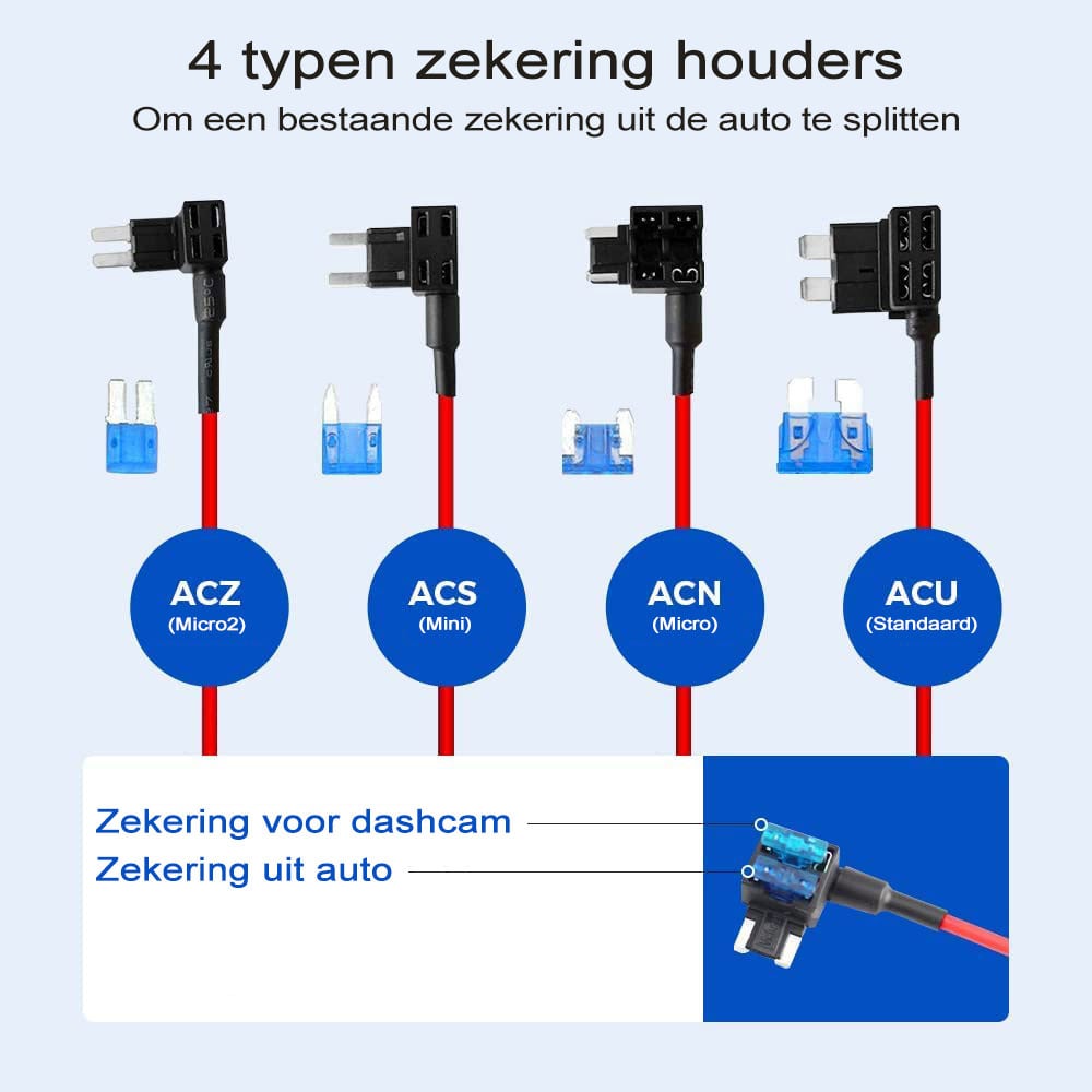 Nanocam NH03 hardwire kit USB-C 3 hilos